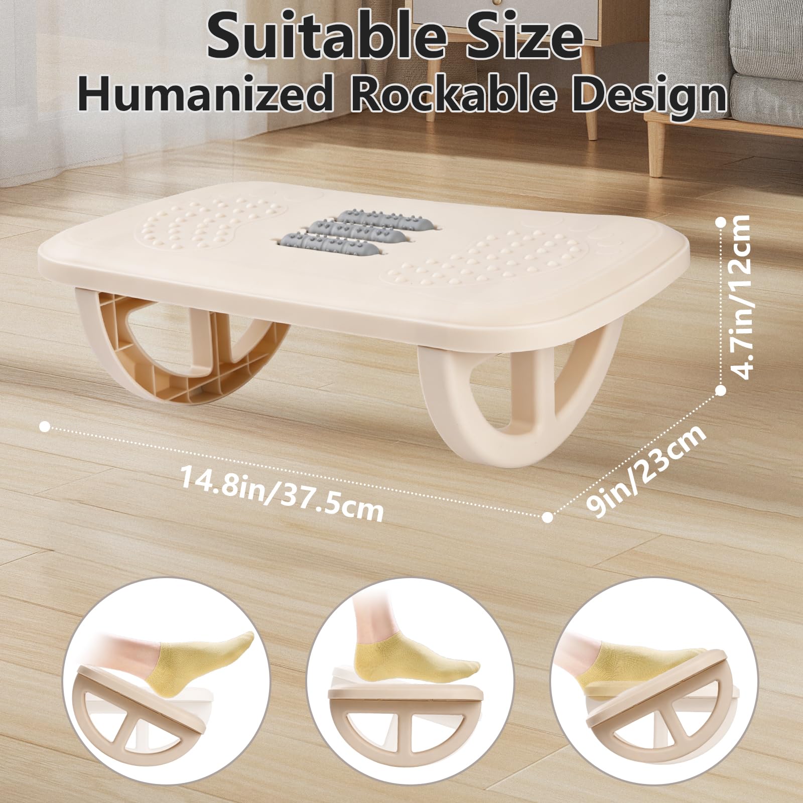 Poggiapiedi Ergonomico Sotto la Scrivania con Funzione Antiscivolo
