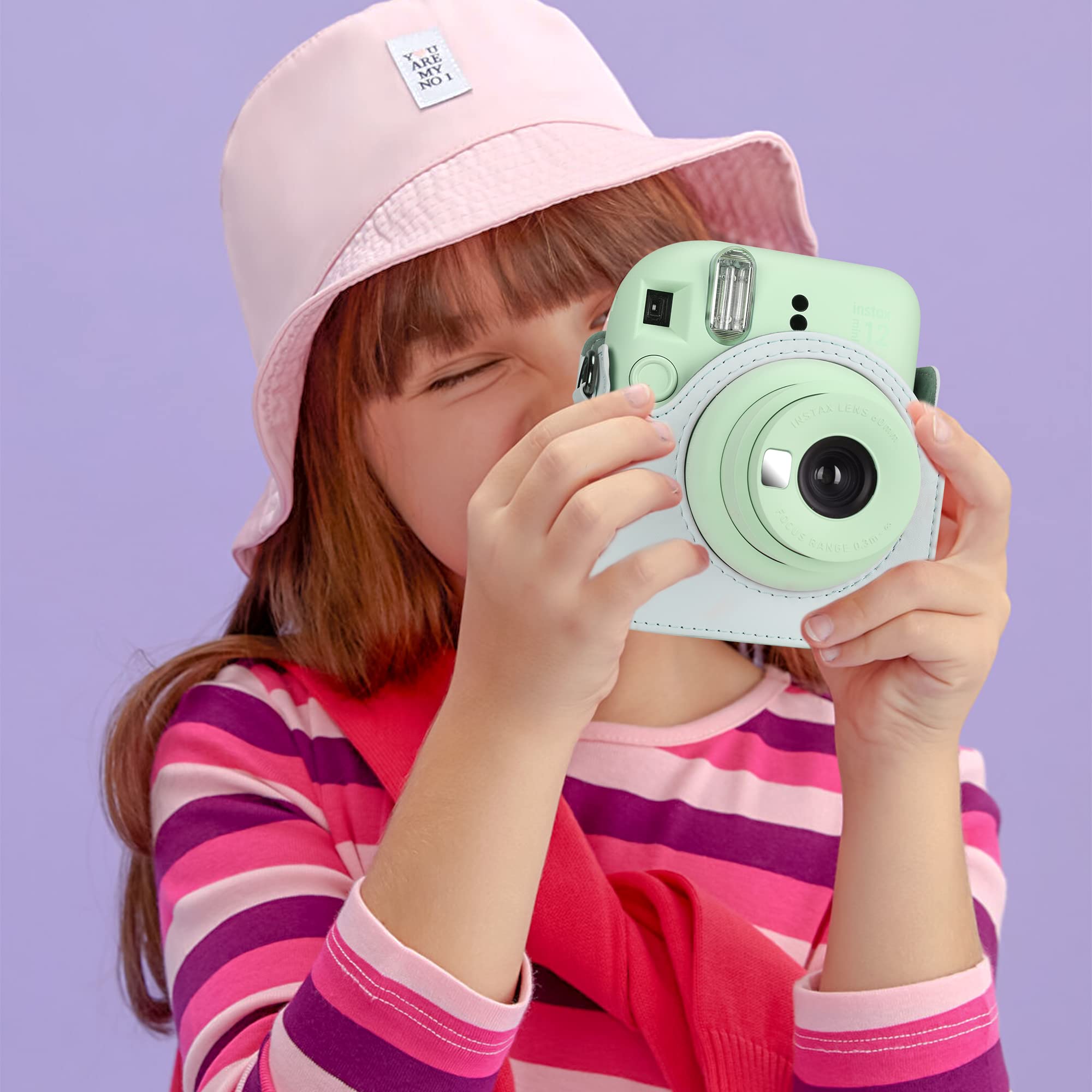 Accesorios para cámaras instantáneas Instax Mini 12, funda con 64 bolsillos álbum de fotos y filtro de color/marco