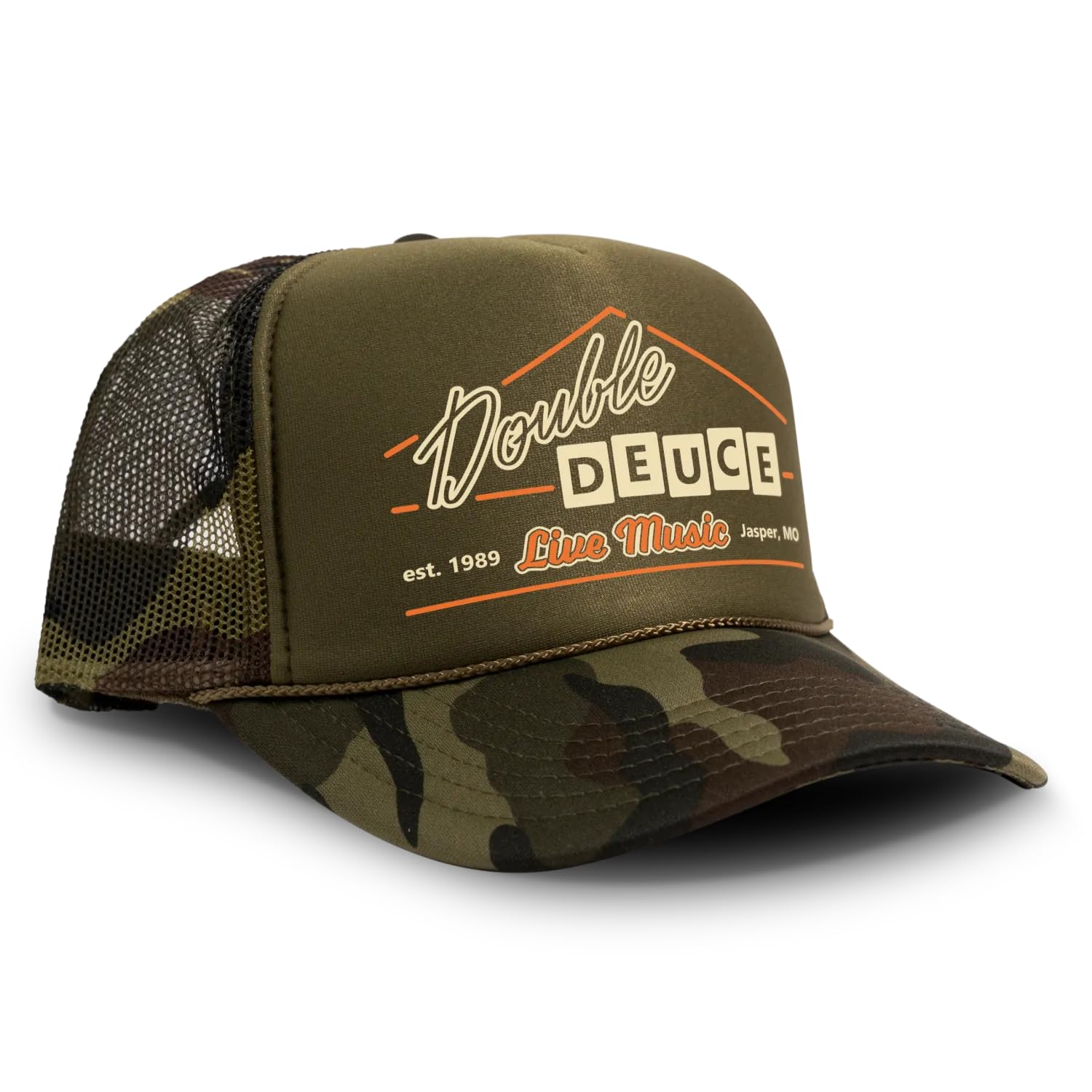 Black Rabbit Road House Double Deuce Logo Retro 80s Snapback Cap
