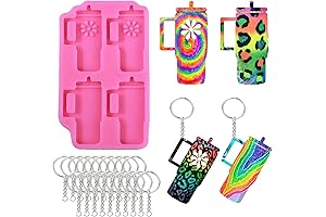 Silicone Keychain Resin Casting Mold, Compatible with Stanley Cup Tumbler