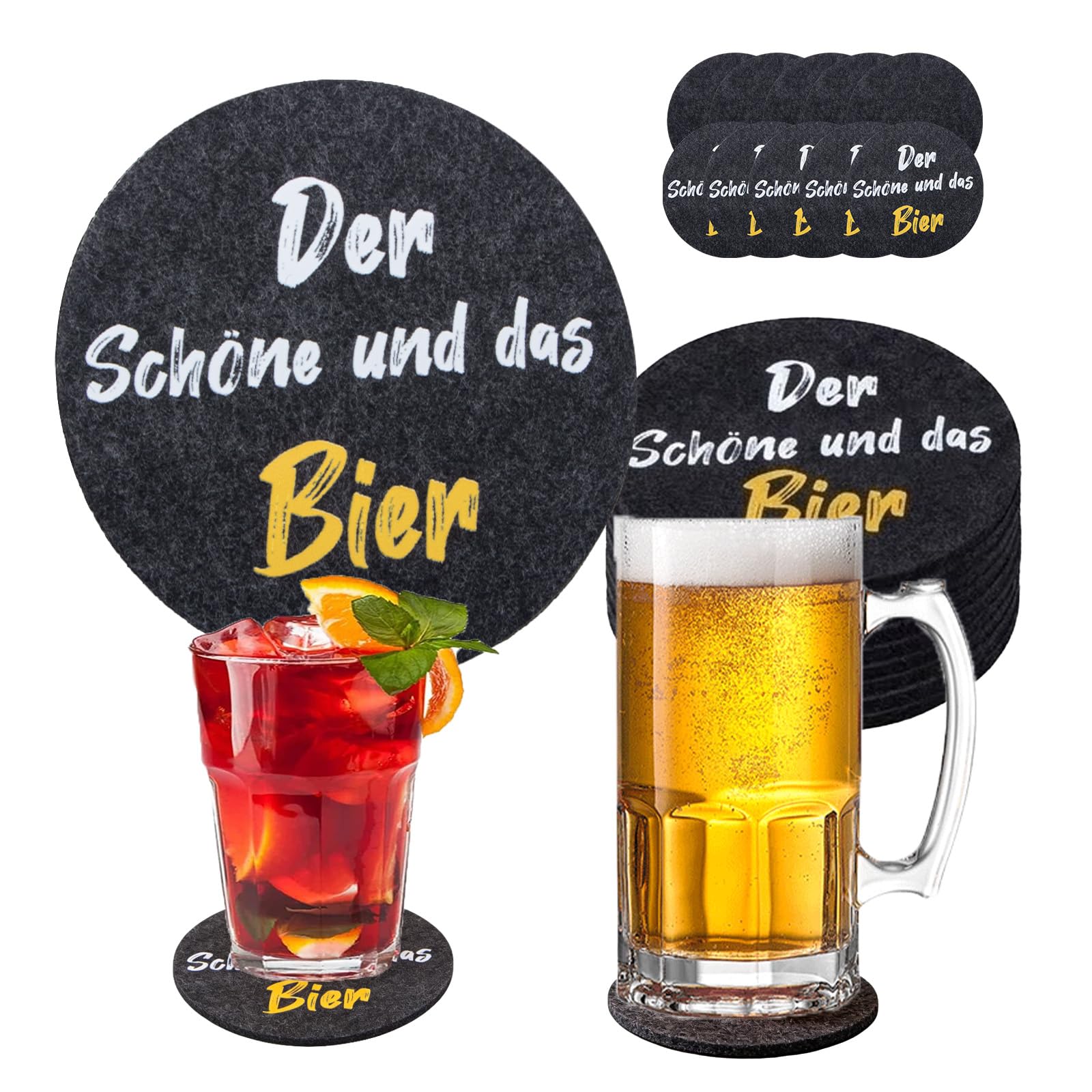 Filzuntersetzer Rund, Filz Untersetzer FüR GläSer, Untersetzer gläser, Glasuntersetze, Filzuntersetzer Rund FüR Tassen Tisch Bar GläSer Becher