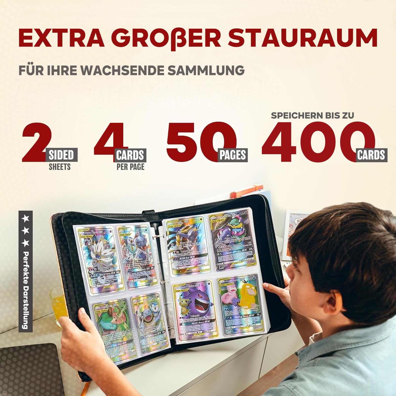 Porte-Album de Collection de Cartes Pokémon pour Enfant, Mewtwo