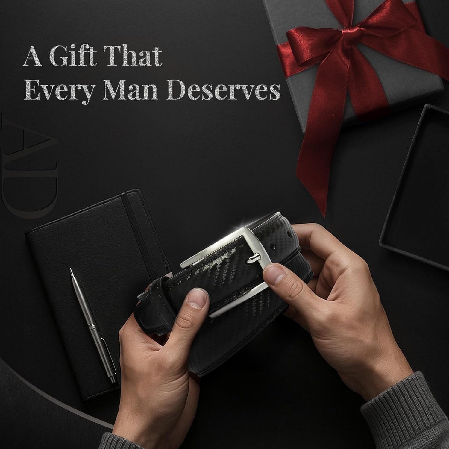 Genuine Leather Dress Belts For Men - Mens Belt For Suits, Jeans, Uniform With Single Prong Buckle - Designed in the USA - Image 4