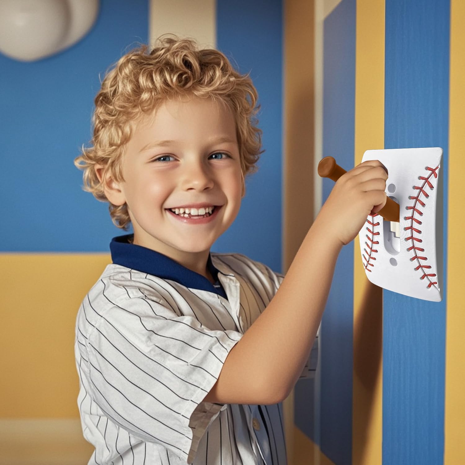 Baseball Bat Light Switch Cover, Fun and Unique Decor for Sports Fans and Baseball Themed Rooms
