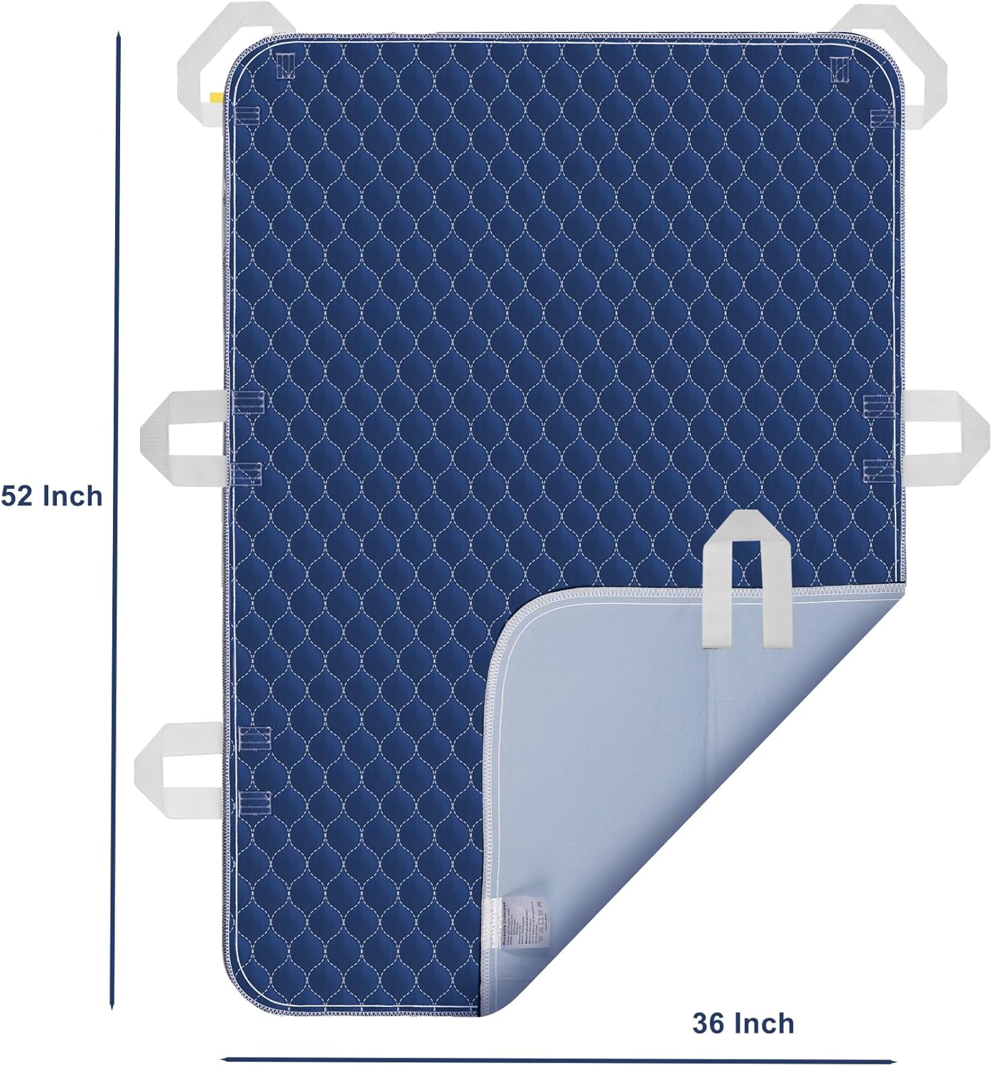 Pads for Beds with Handles for Incontinence 36x52 Inch(2 Pack),Washable Pee Pads for Adults,Washable Underpads,Waterproof Protective Pad for Seniors,Bedwet Kids,Hospitals,Pets,Reusable Bed Pad