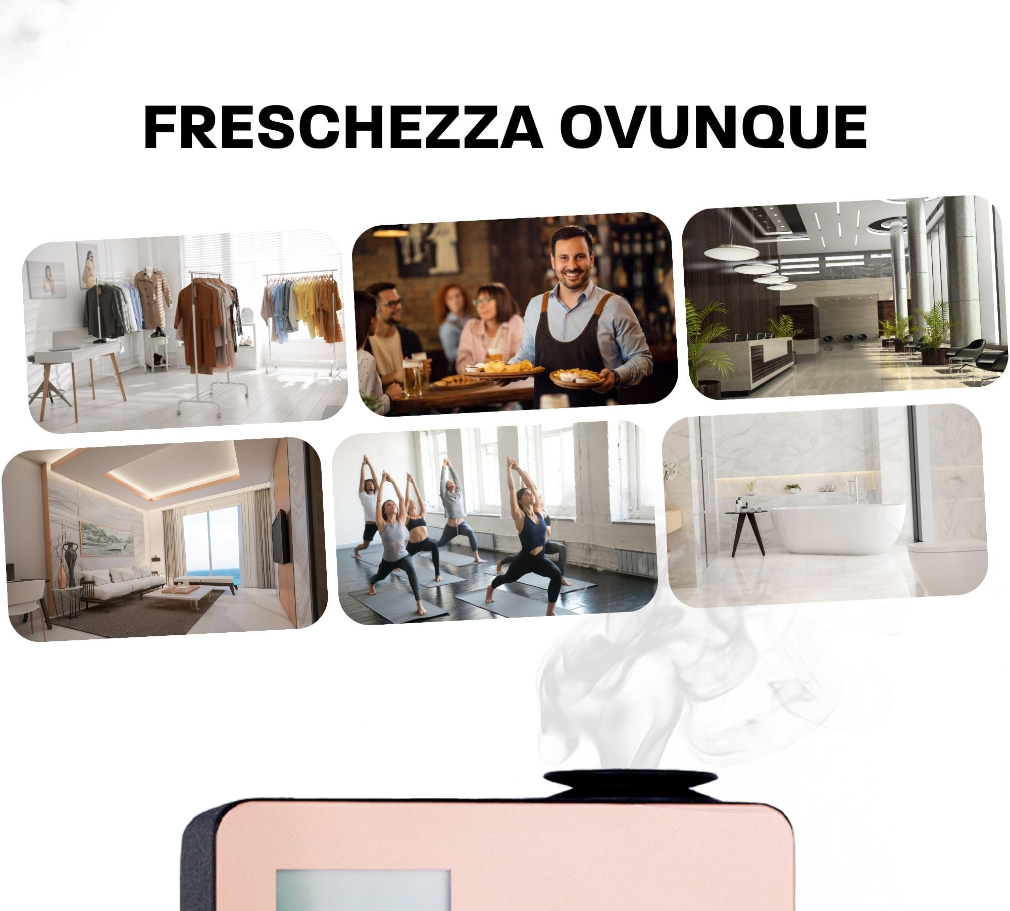 Diffusore di Oli Essenziali Elettrico Professionale - Diffusore di Fragranze per Ambienti | Deodorante per Ambienti | Aromaterapia per Spazi Grandi, Negozio, Hotel 1000m³