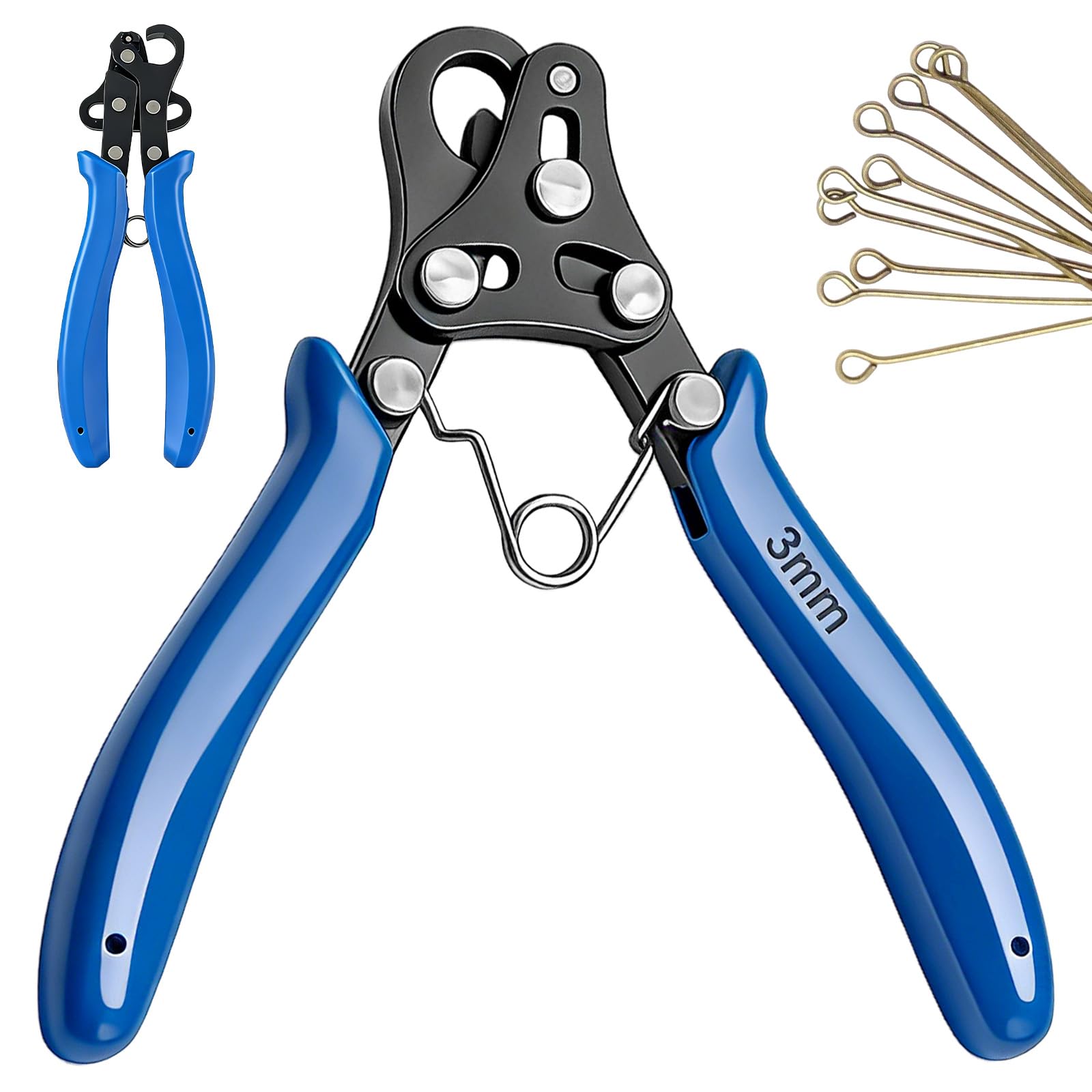 Looper Pliers for Jewellery Making, One-Step Looper 3 mm, Wire Roll Pliers for Bending & Wrapping, Multipurpose Jewellery Pliers for Necklaces, Bracelets, Earrings & Repairs