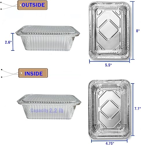 Miniatura 2 de Moldes de papel de aluminio con tapas, forros de cesta para freidora de aire para Ninja Foodie DZ401 DZ201, recipientes de almacenamiento de