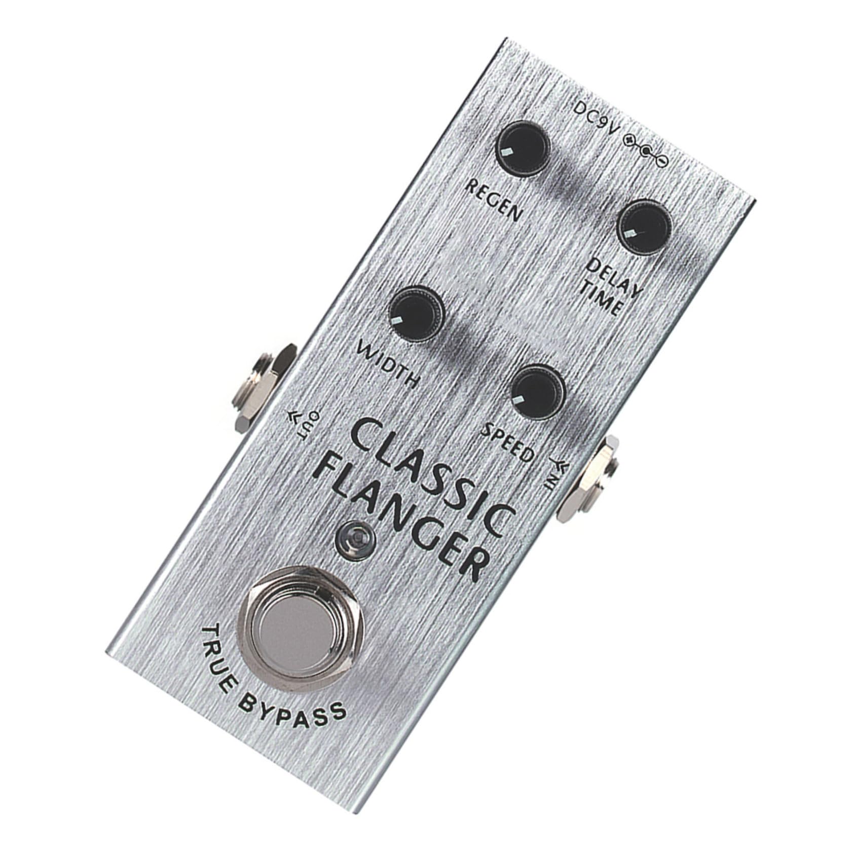 Pedale Flanger per Chitarra Elettrica, Effetto Metal Professionale | Argento, Struttura in Metallo, Uso in Performance , Formato Leggero per Musicisti e Apprendisti