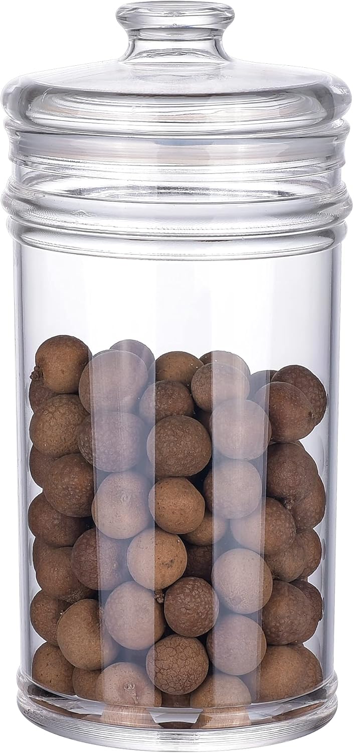 64 oz Reinforced Large Acrylic Storage Jar, Airtight Lid Cookie Jar | Ideal Canisters for Cookies, Dried Fruits, Nuts, Herbs,Cereals,etc Standard 1900 ml