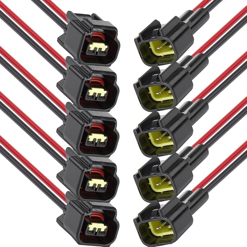 Conector elétrico automotivo à prova d’água 2 pinos Laisomeke com fios 16AWG – Pacote com 5