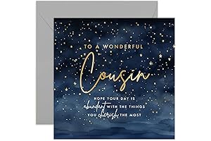 Birthday Card for Cousin - Sparkling Star Design