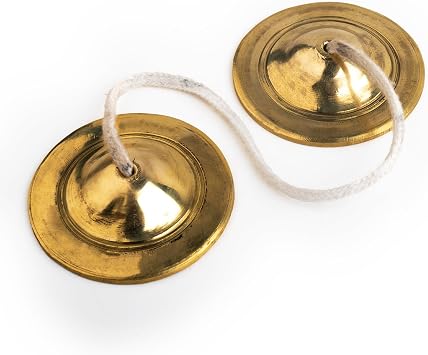 Pital Manjeera Decorative Traditional Handmade Brass Cymbals Indian Musical Instrument for gifting and Decoration Brass Manjeera