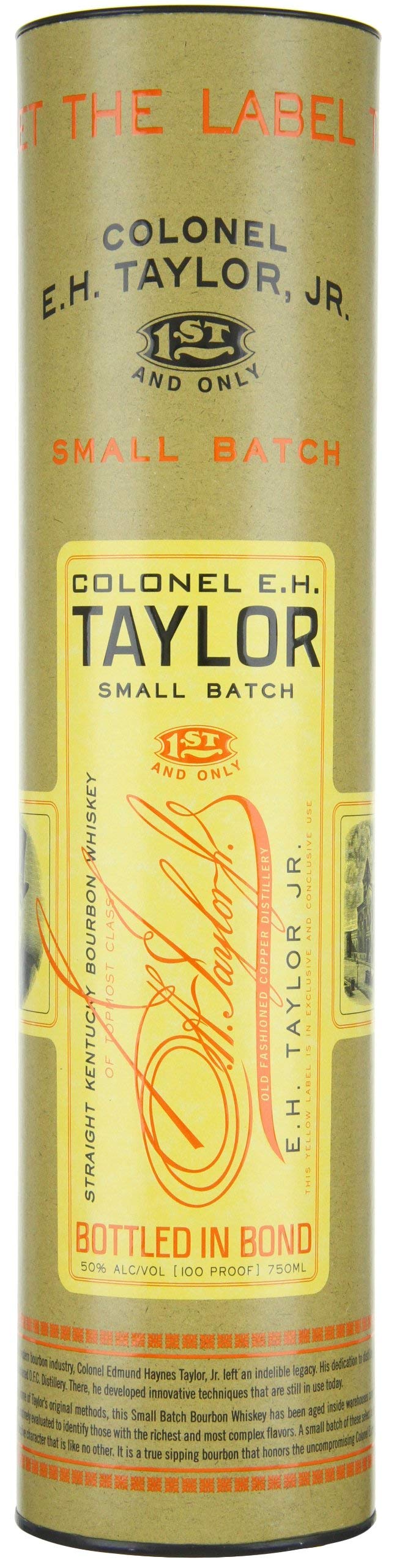 E.H Taylor Small Batch Bourbon Whisky 75 cl, 50% ABV, Gift Idea