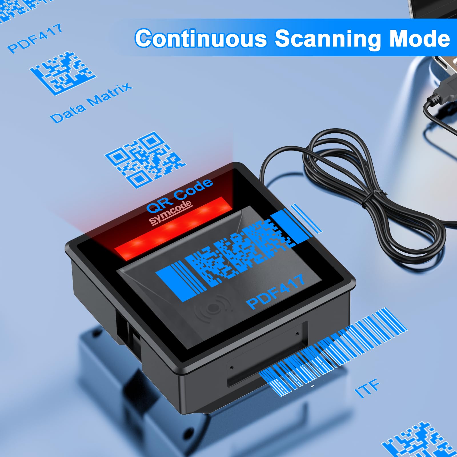 Digital Scanner Code Payment Code Scanner Symcode 2D Embedded Barcode Scanner - Auto Sensing ...
