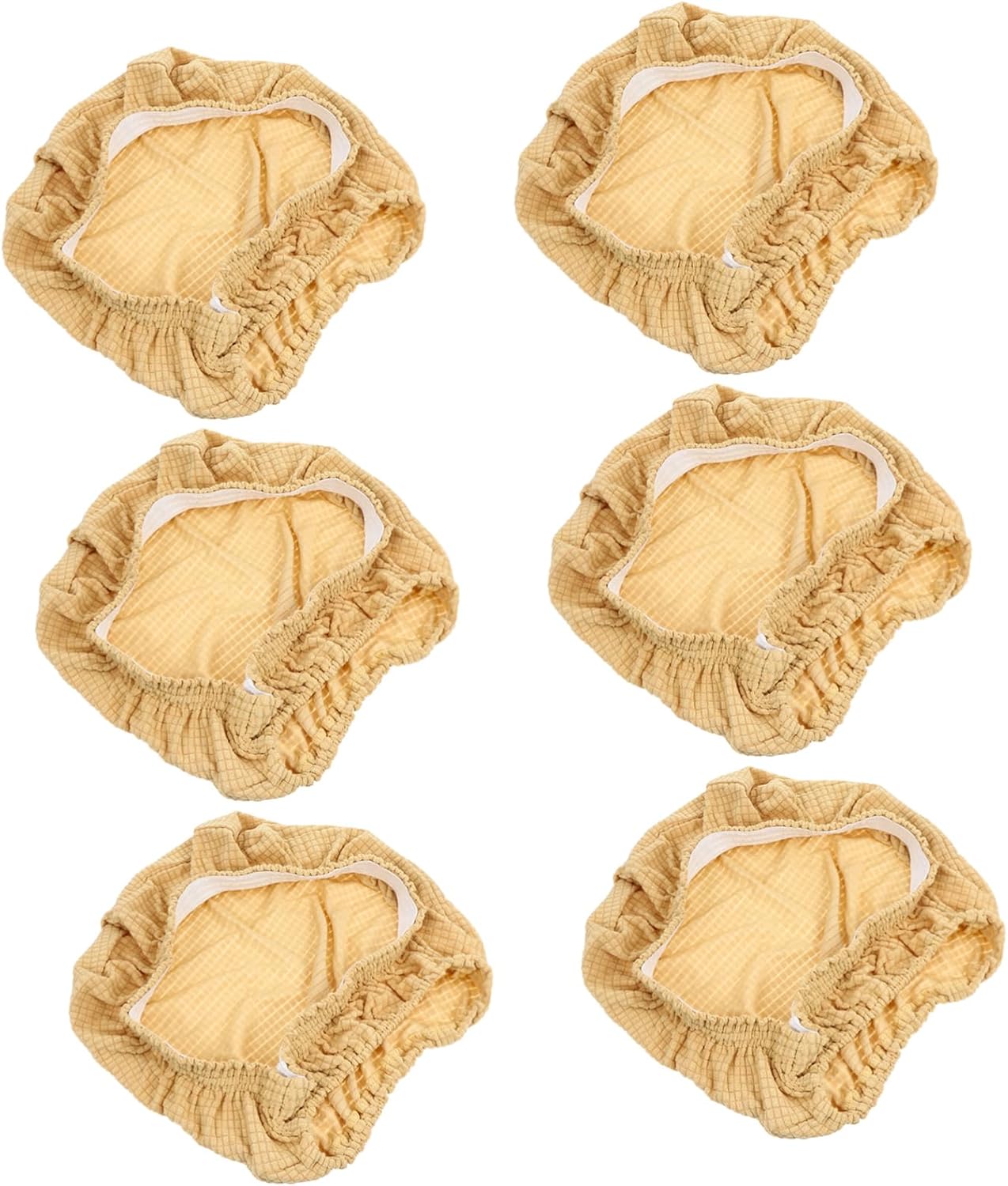 6pcs Stretch Chair Covers Chic Delicate Protectors for Dining Chairs Polyester for Home and Restaurant Use Deep