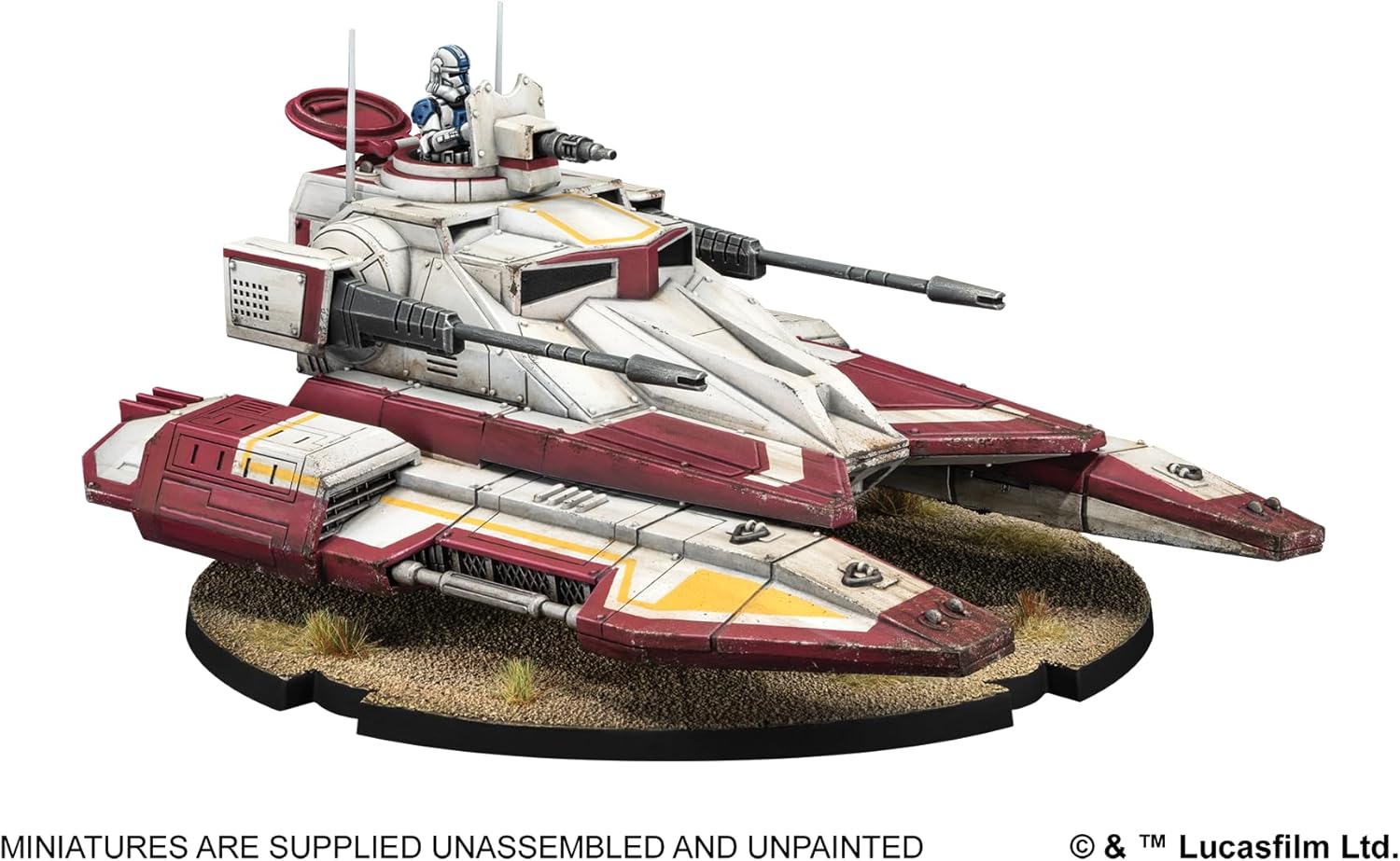 Asmodee Star Wars: Legion TX-130 Saber Tank Unit Expansion - Republic Heavy Agile Repulsor Tank, Tabletop Miniatures Game, Strategy Game for Kids and Adults, Ages 14+, 2 Players, 3 Hour Playtime