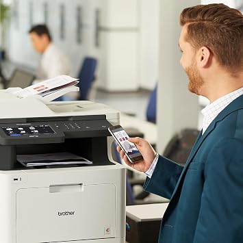 Brother Color Laser All-in-One Printer with Advanced Security, High-Speed 33ppm Printing, Wireless Network, 7 in Touchscreen, Duplex Print and Scan for Business (MFC-L8905CDW)