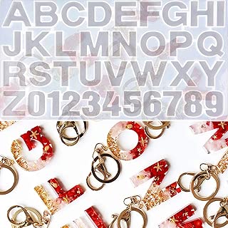 DIY Casting Mold,Number Alphabet Jewelry Casting Mold Letter Jewelry Making Mold DIY Sugar Cake Craft Casting Mould Silicone Casting Molds Set Kit - coolthings.us