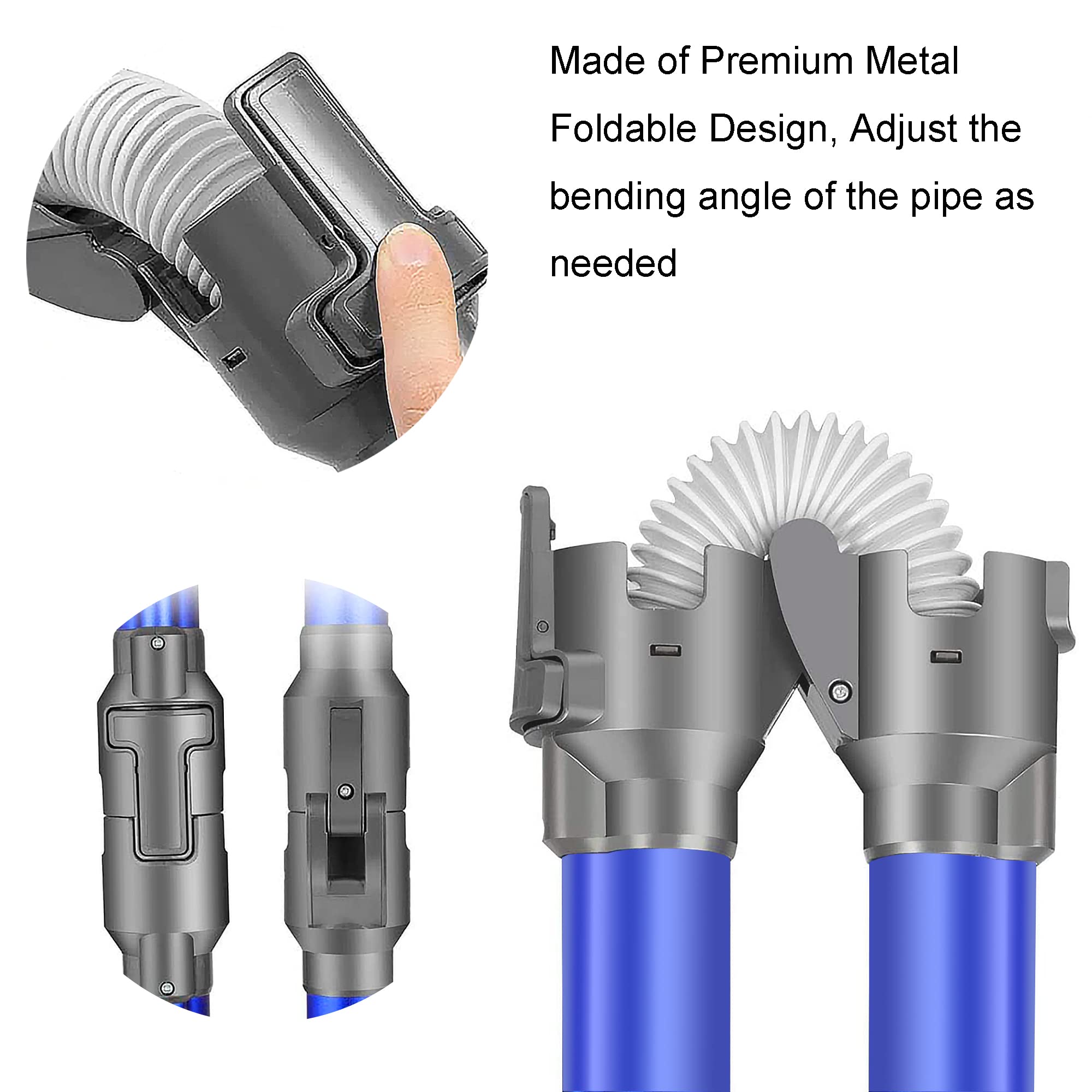 Dyson V8-V15 Teleskopowa rura teleskopowa Italdos ze składanym drążkiem, szybka rura aluminiowa do mebli, stołów, łóżka, sofy - niebieska