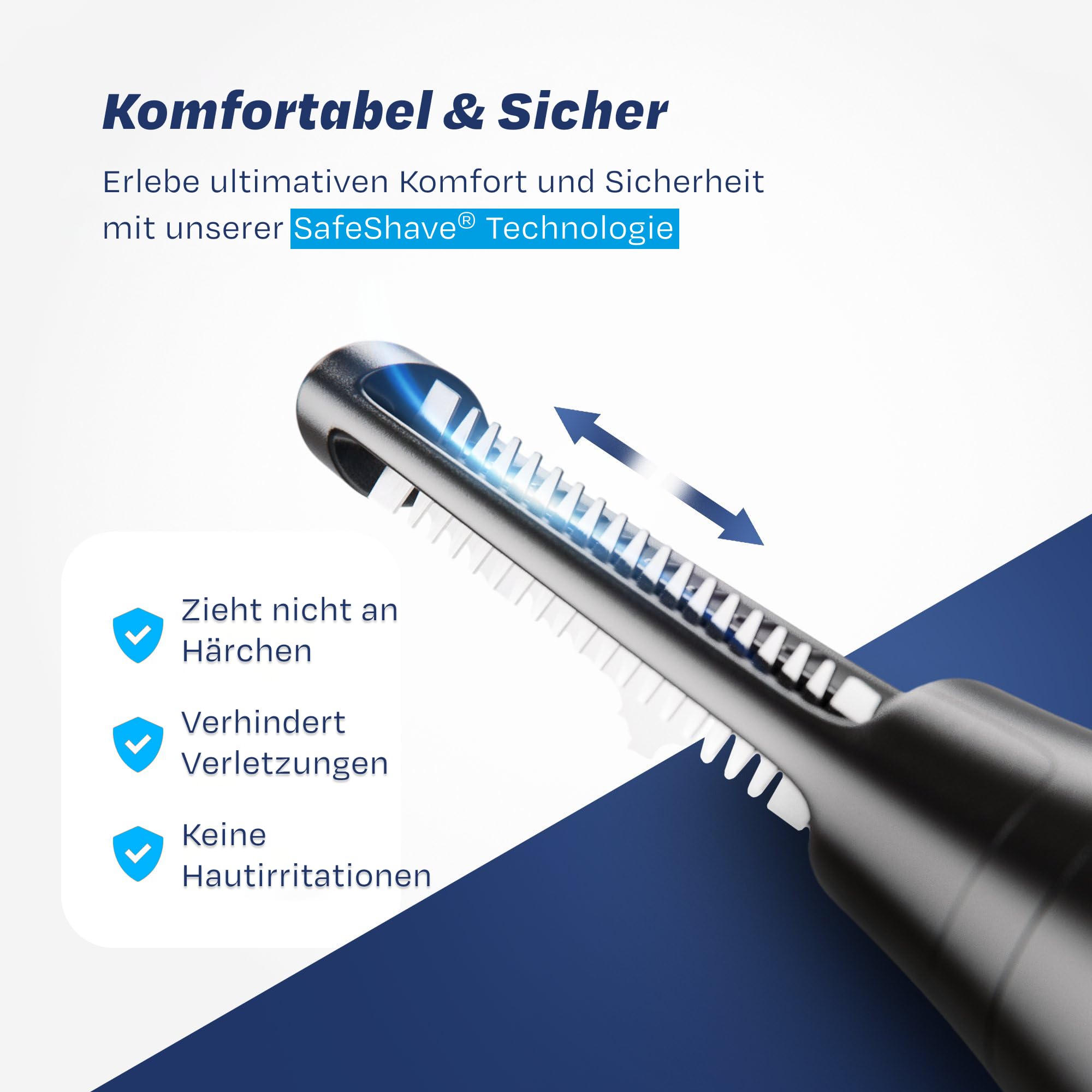 SnoutScraper® 2.0 Nasenhaartrimmer Herren 3-in-1 – Nasen- & Ohrhaarentferner, Augenbrauentrimmer, Präzisionstrimmer mit SafeShave™, USB-C Akku, 90 Min. Laufzeit, IPX5