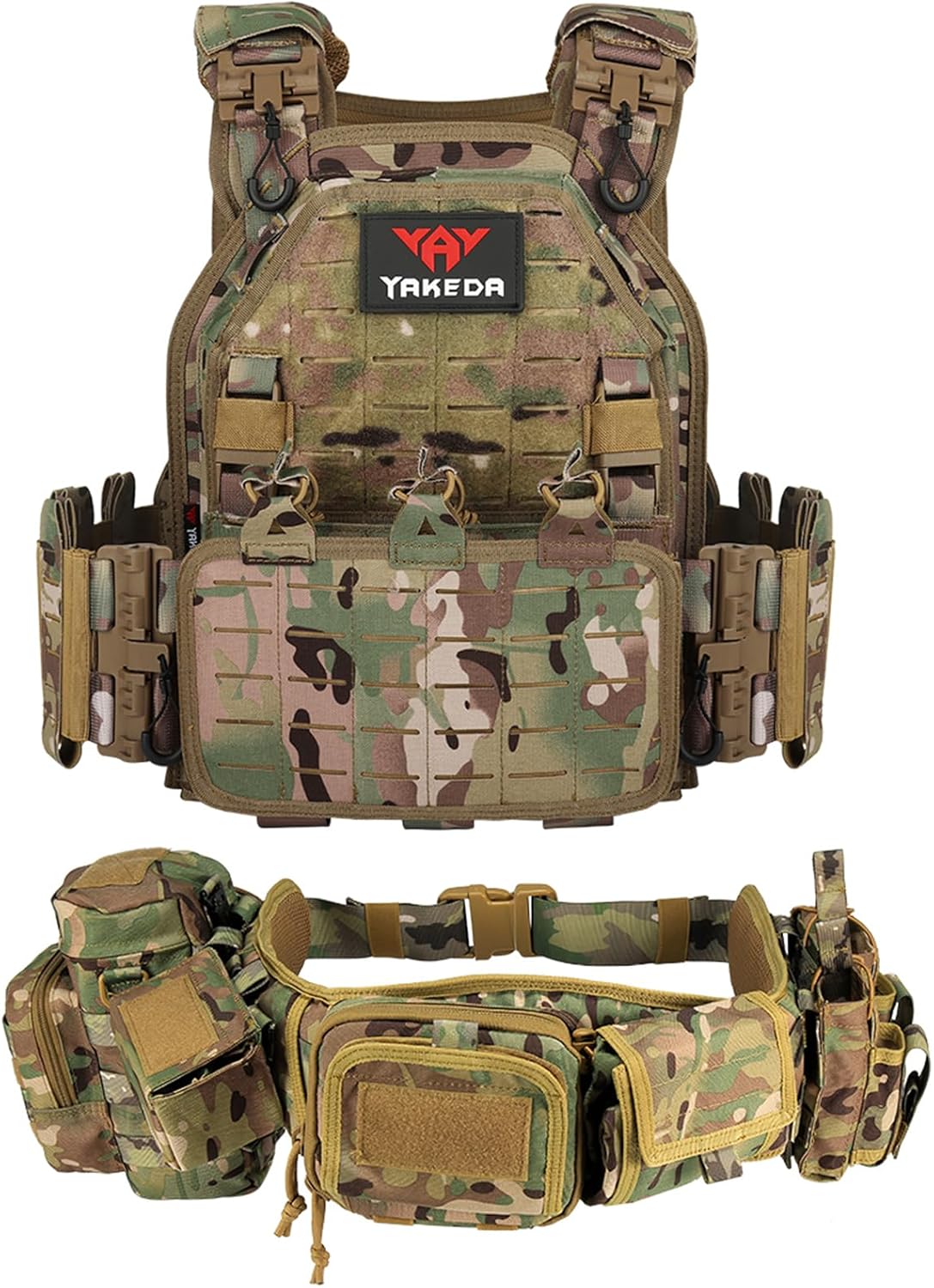 P New YAKEDA Quick Release Laser-Cutting Modular Vest & Battle Duty Belt
