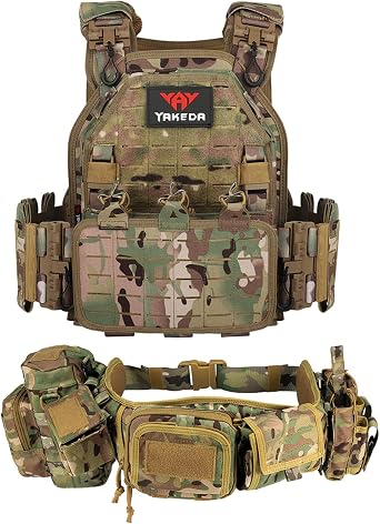 P New YAKEDA Quick Release Laser-Cutting Modular Vest & Battle Duty Belt
