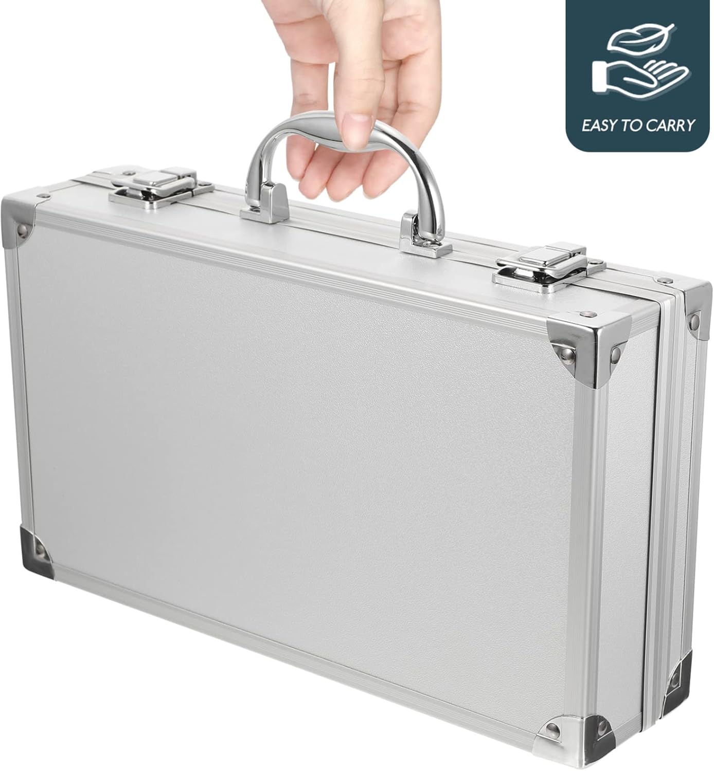 Capacity Storage Box Aluminum Alloy Toolbox Compartments Makeup Case for Women