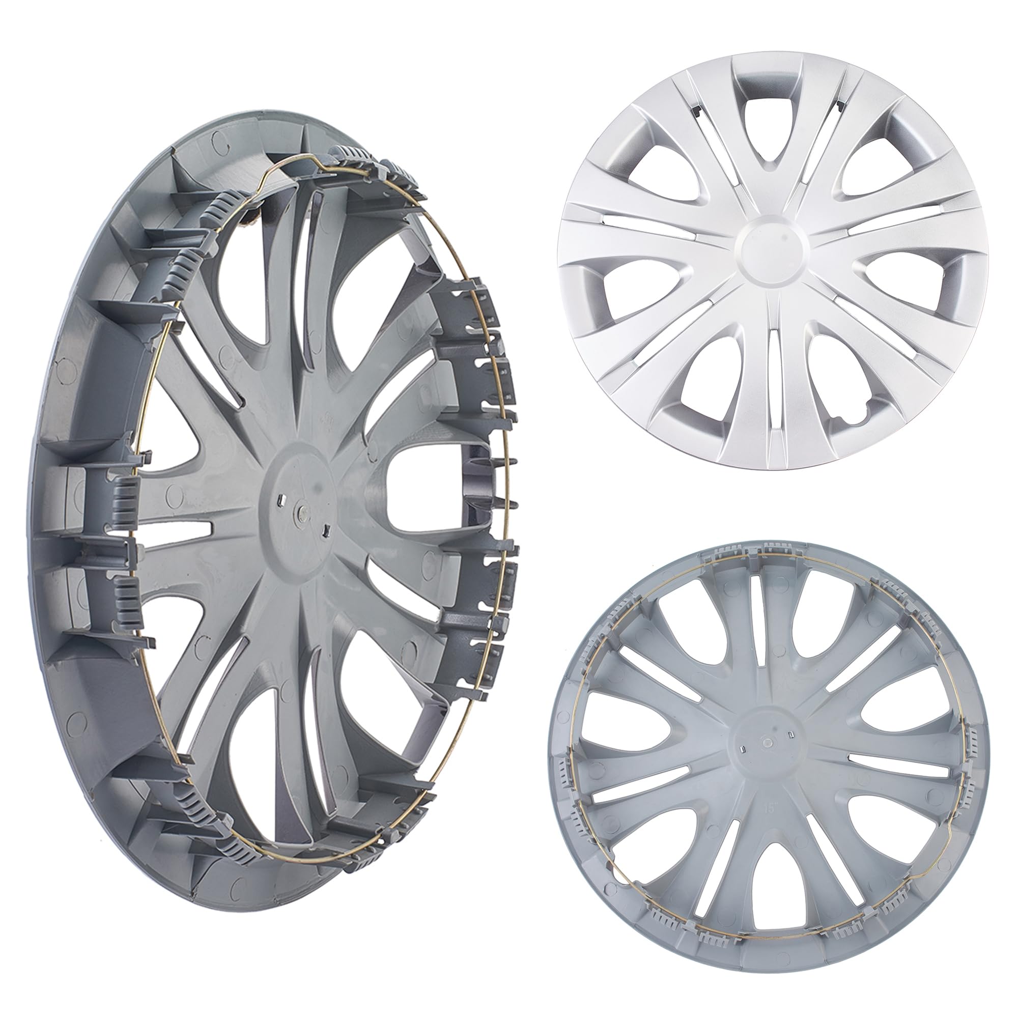 Snapklik.com : AuMoHall Smoke Matte Silver Car Vehicle Chrome Wheel Rim ...