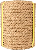 RIVERLIN 1/2 Inch x 100ft Natural Jute Hemp Rope - 4-Strand Twisted, Heavy Duty for Crafts, Gardening, Landscaping & Decor