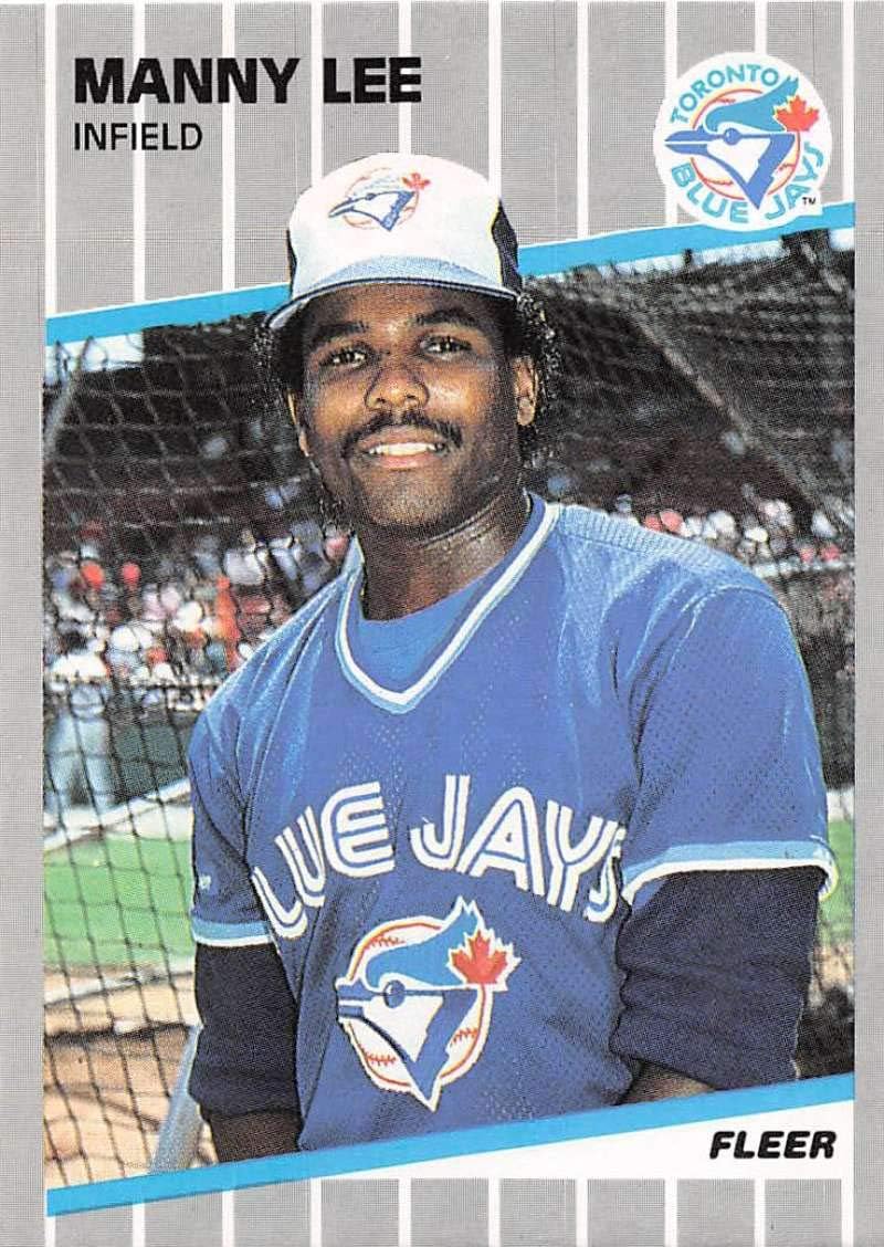 1989 Fleer Baseball 238 Manny Lee Toronto Blue Jays UER