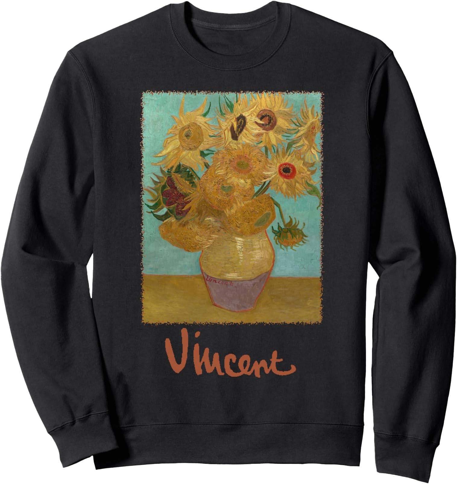 Vincent van Gogh 12 Sunflowers Vase Sweatshirt