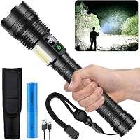 ASORT 990000 Lumen USB Töltős Taktikai Lámpa, Vízálló, 10 Üzemmód, Zoomolható 1