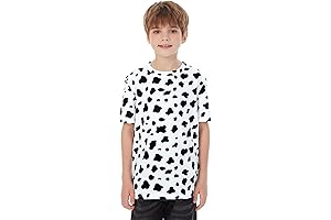 Fun and Colorful Dalmatian Print Kids Shirt: A Perfect Halloween Costume or Casual Wear