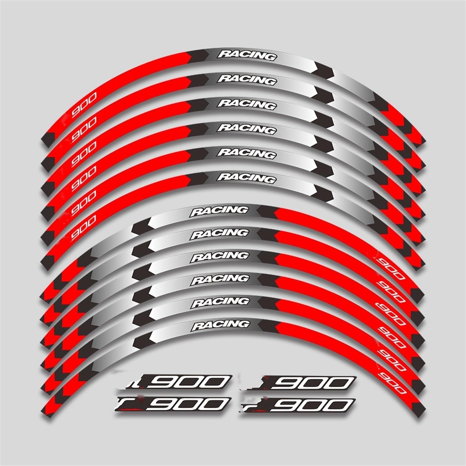 Motorcycle for Kawasaki Z900 Z 900 Front and Rear Wheel Hub Decal Set Improved Decoration Rim Reflective Stickers Decorative(Color7)