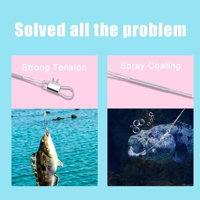 Líderes de Pesca de Acero Inoxidable 90pcs KINBOM miniatura 5