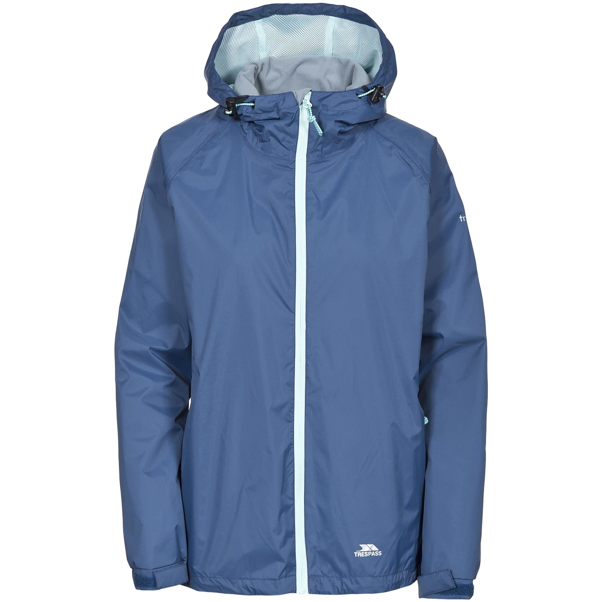 Trespass Women's Pale Maize Rain Jacket Tayah Ii - Waterproof Shell, Contrast Mesh Lining, Adjustable Hood, 2 Zip Pockets, Elasticated Cuffs, Hem Drawcord, Contrast Zip, Storm Flap