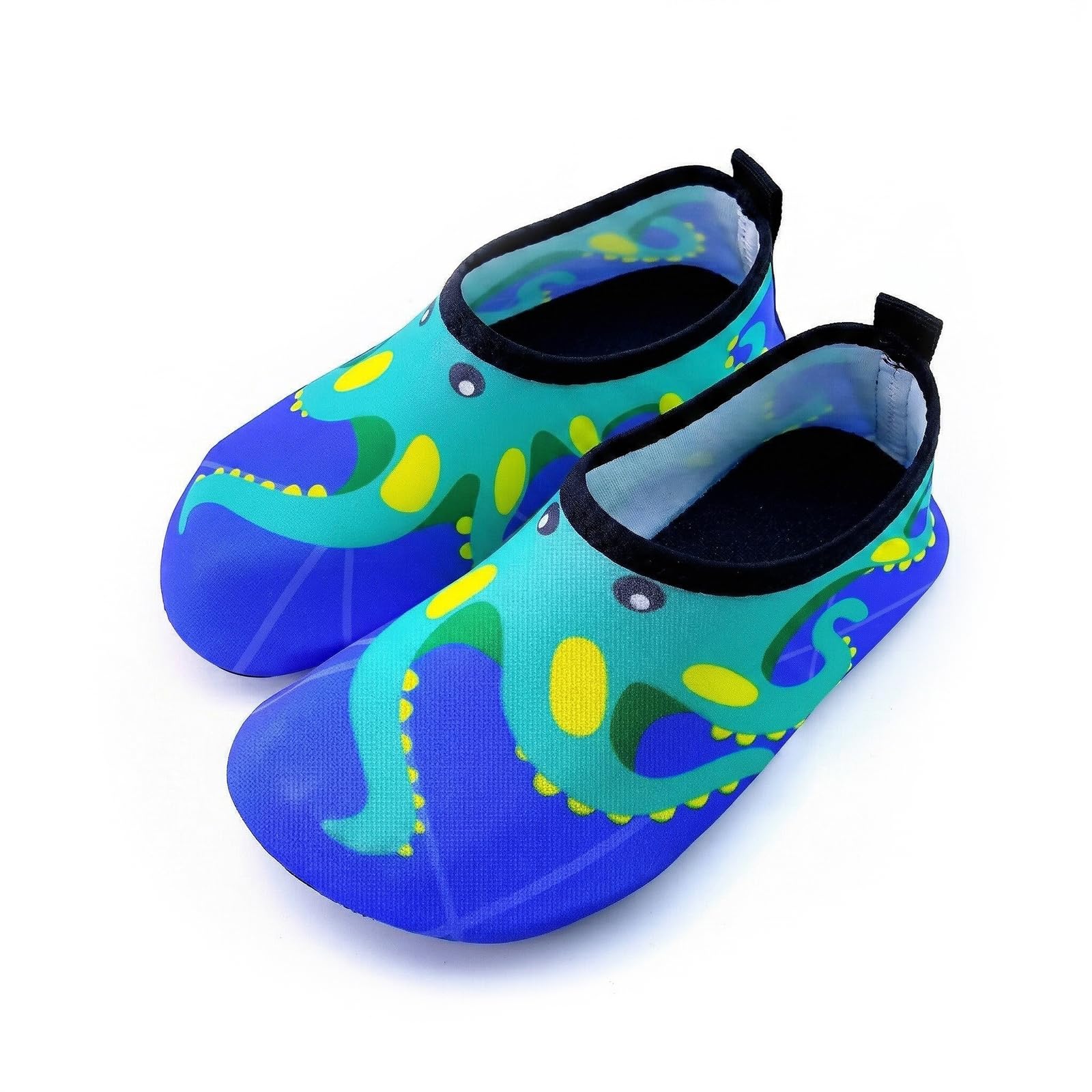 Buty kąpielowe dla dzieci, buty do wody, dla chłopców i dziewczynek, buty plażowe z wzorem ośmiornicy, szybkoschnące, antypoślizgowe, na basen, morze, plażę, niebieskie, rozm. 32-33