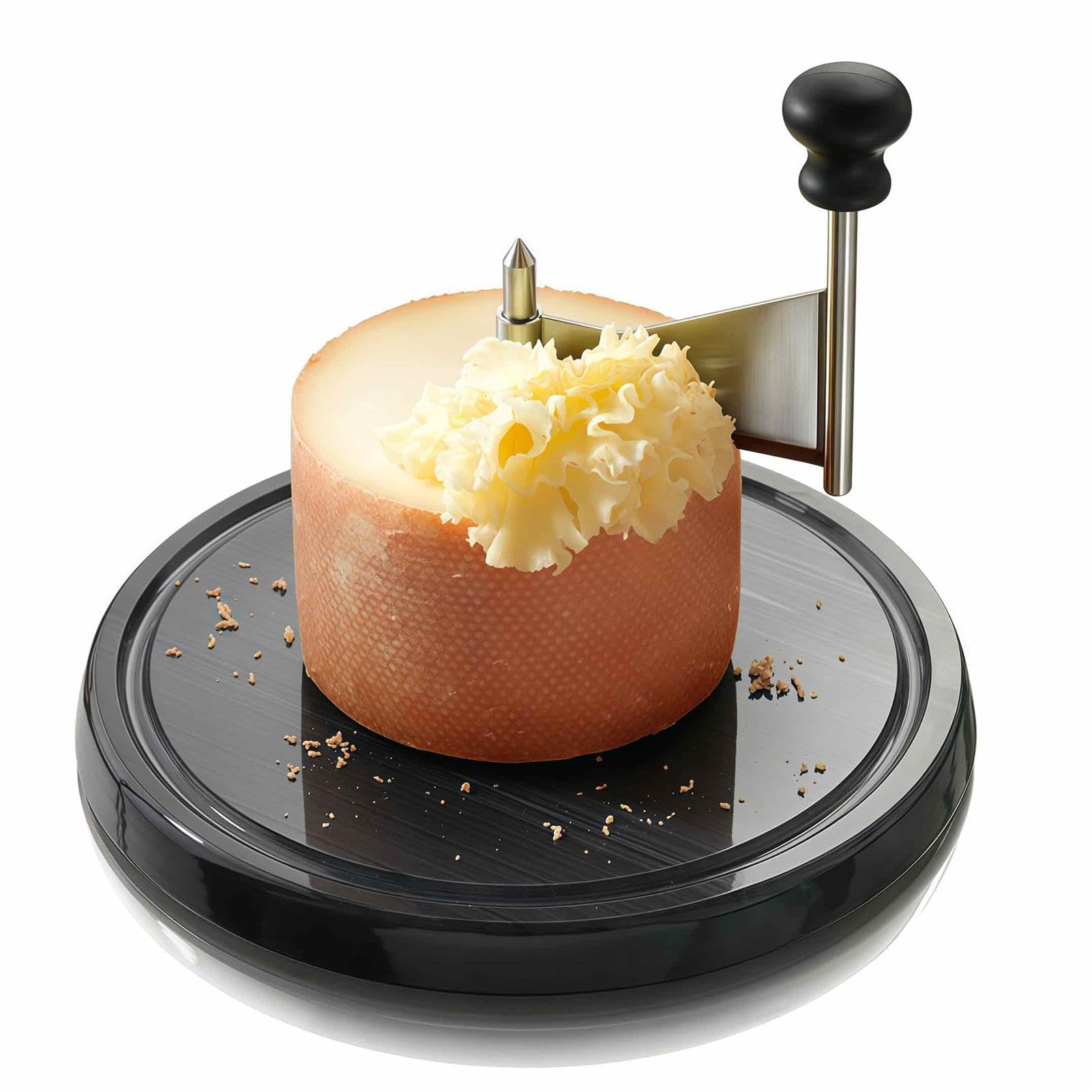 Bigodino per formaggio con base in marmo, rasoio in acciaio inox, trituratore portatile per cioccolato, facile da installare e pulire, ideale per bar e negozi di dessert