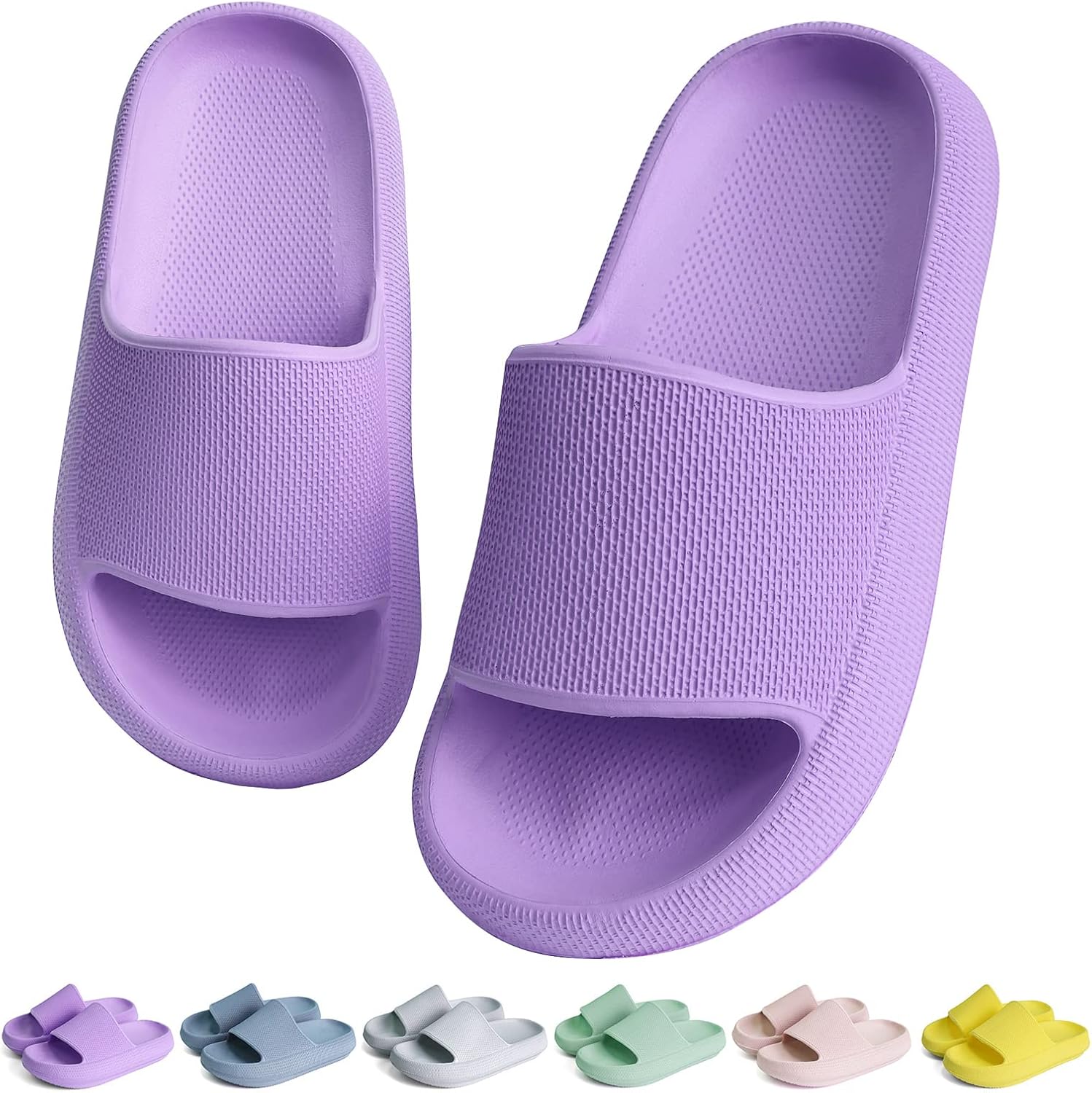 KOUECI Kids Cloud Slides Boys Girls Shower Slippers Slip on Slide Sandals Non-slip Summer Beach Pool Shoes
