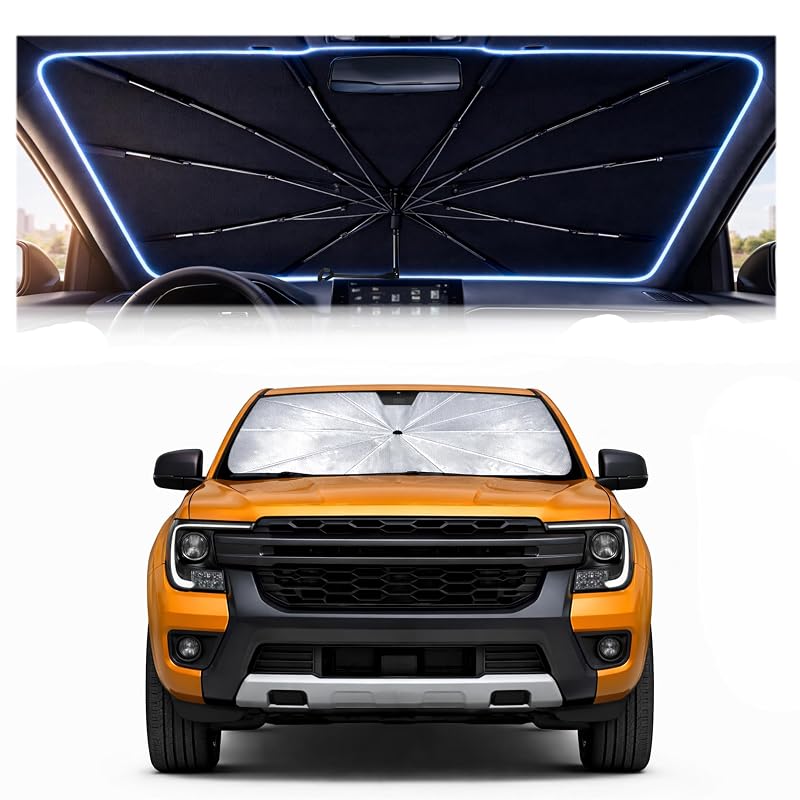 Protetor Solar para Para-brisa em Formato de Guarda-chuva BONULI para Ford Ranger 2019–2024