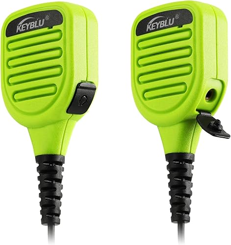 Miniatura 5 de Micrófono de altavoz de hombro impermeable de 2 pines, micrófono de radio bidireccional con conector de audio de 0.138 in, compatible con BaoFeng