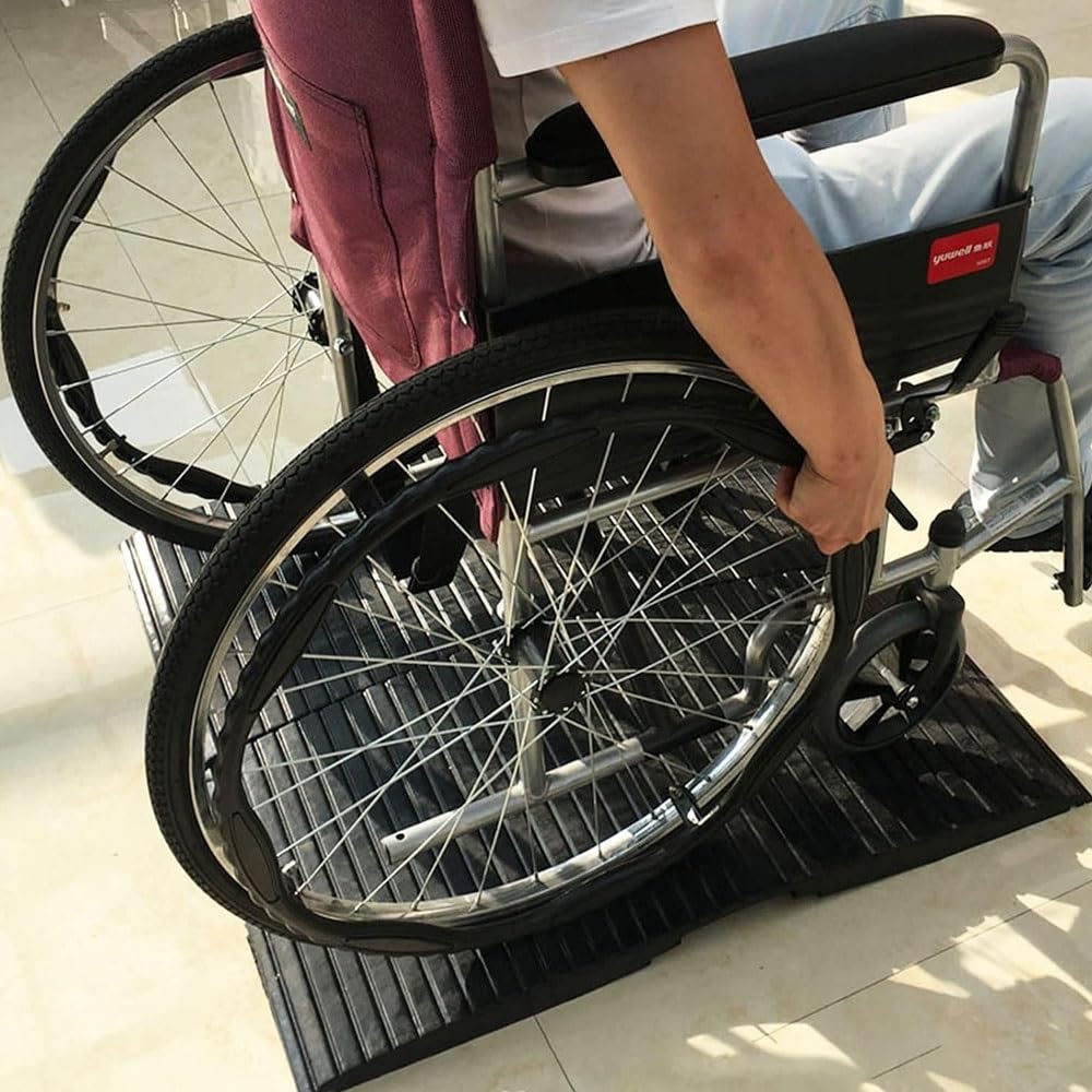 Rampa De Umbral Puente, Goma Rampa para Silla De Ruedas, Superficie Antideslizante,rampa De Elevación, para Hogar/supermercados/fábri(80 * 45 * 10cm)