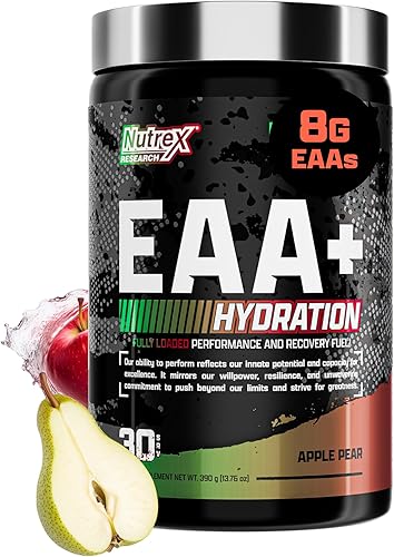 Nutrex Research Hidratación EAA Polvo EAA BCAA Recuperación muscular fuerza construcción muscular resistencia Aminoácidos esenciales 8G