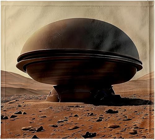 Miniatura 7 de 3dRose Automatic Weather Station in The Middle of Mars Desert Digital Art - Towels (twl-377079-1)