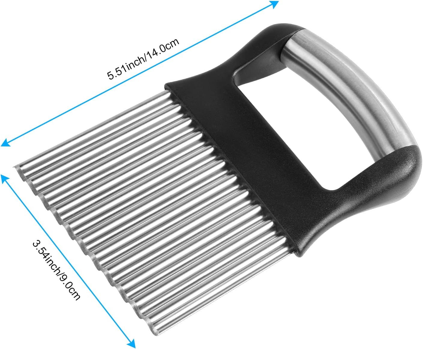 Vicloon Potato Chipper, Potato Crinkle Cutter, Stainless Steel Potato Chipper Chip Cutter - Image 3