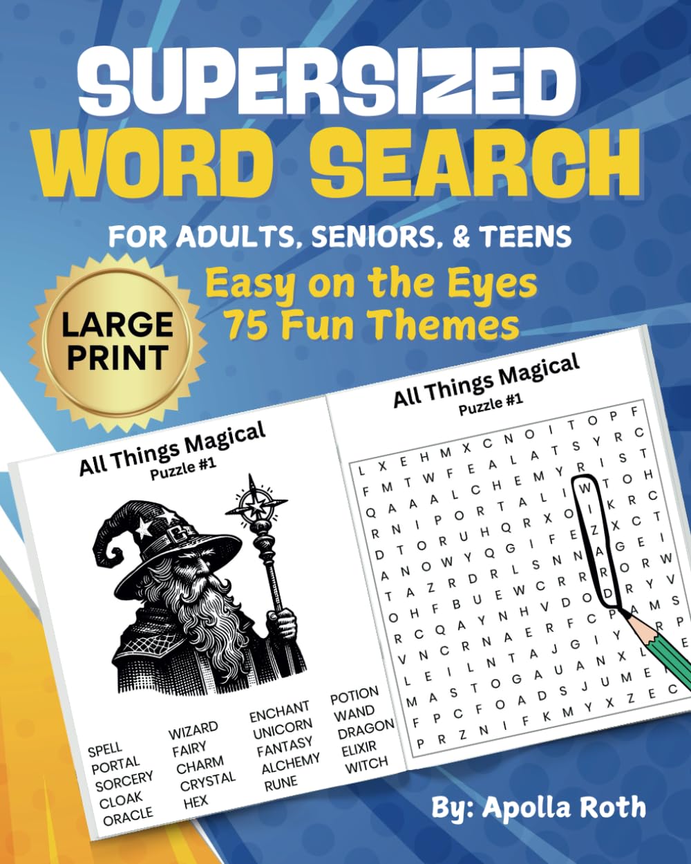 Supersized Word Searches: Enjoyable and Engaging Themed Large-Print Word Search Puzzles