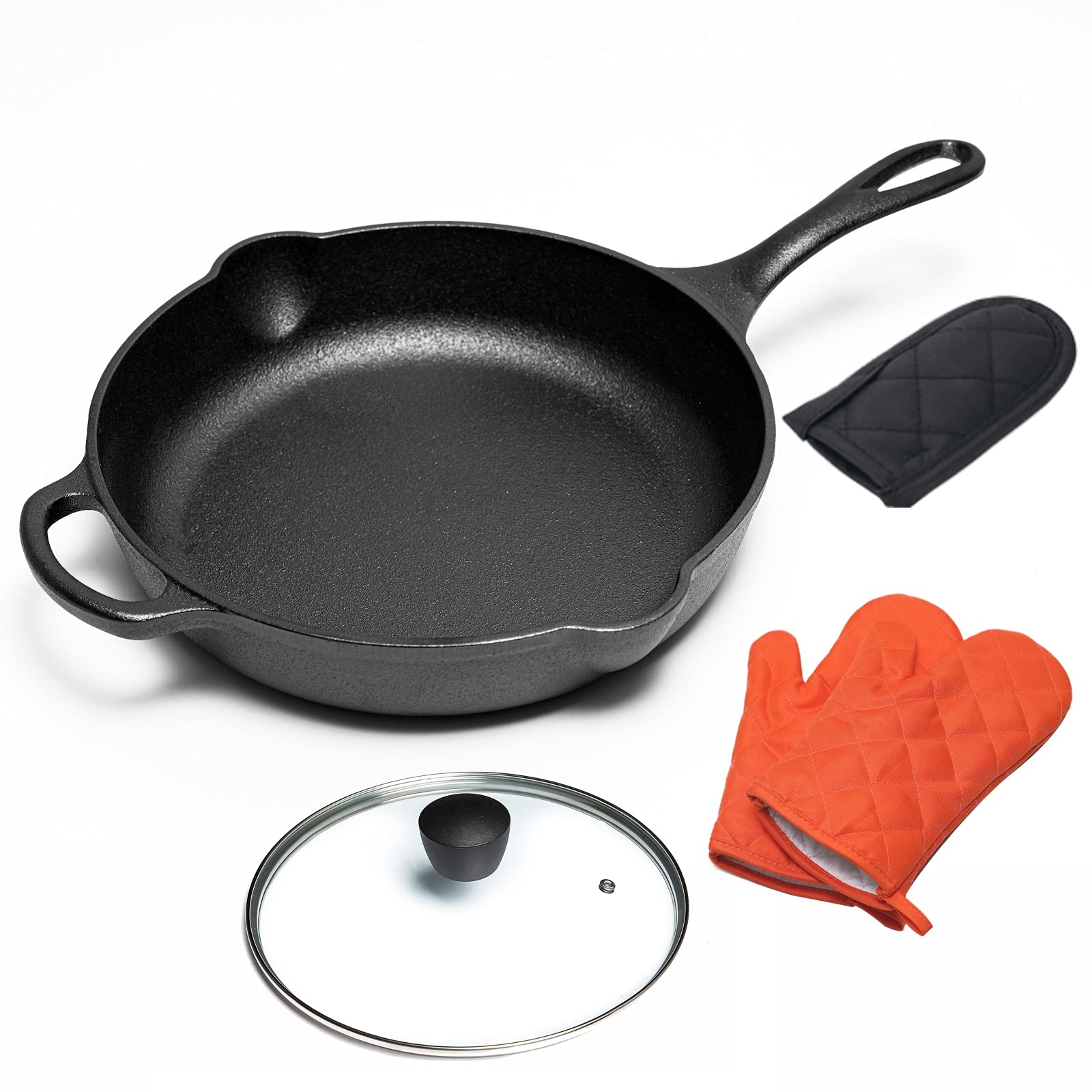 Buy IPROUDER PreSeasoned Cast Iron Skillet 10.6 Inch with Helper