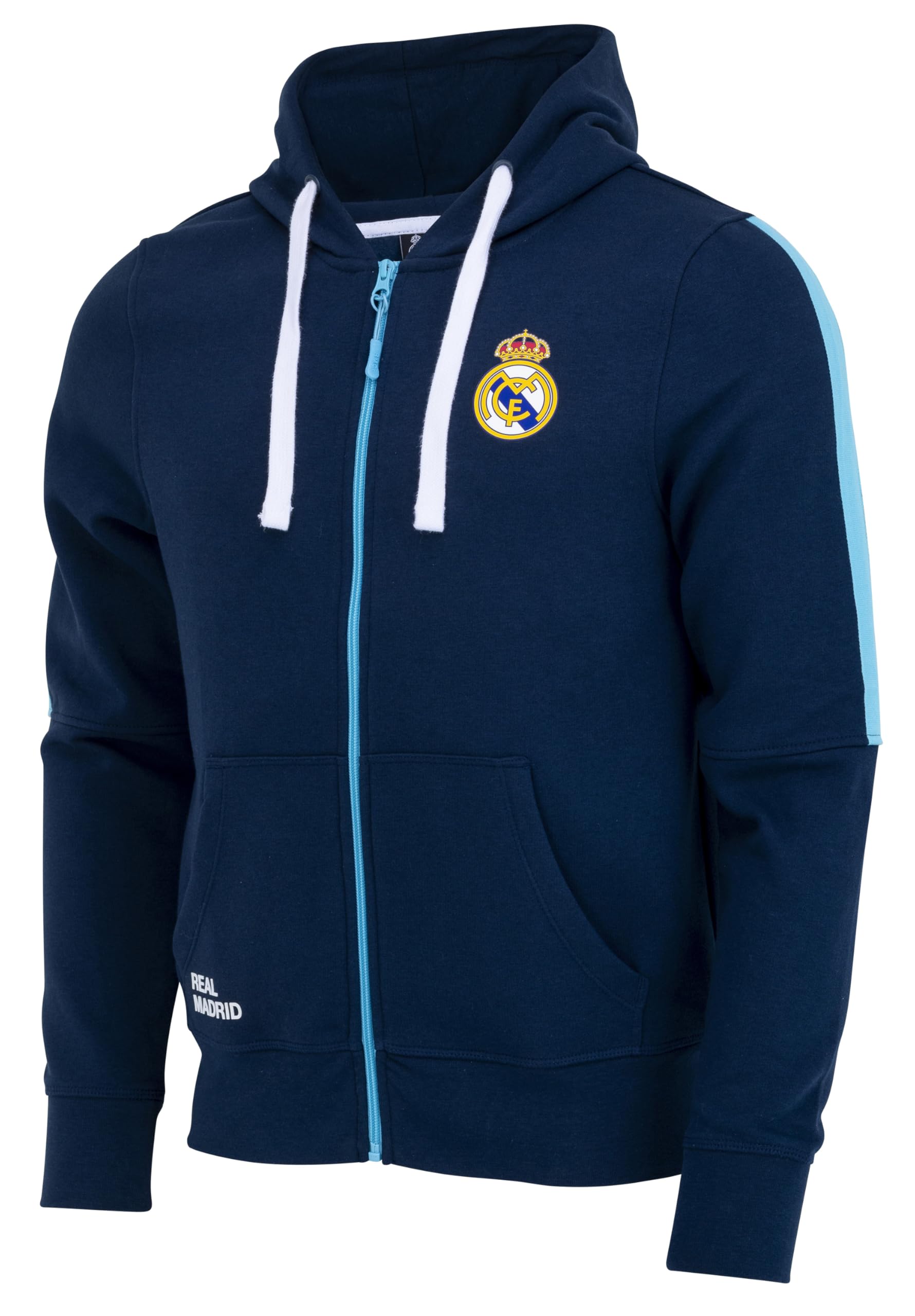 Real Madrid - Chaqueta con capucha y cremallera para hombre, colección oficial de fútbol