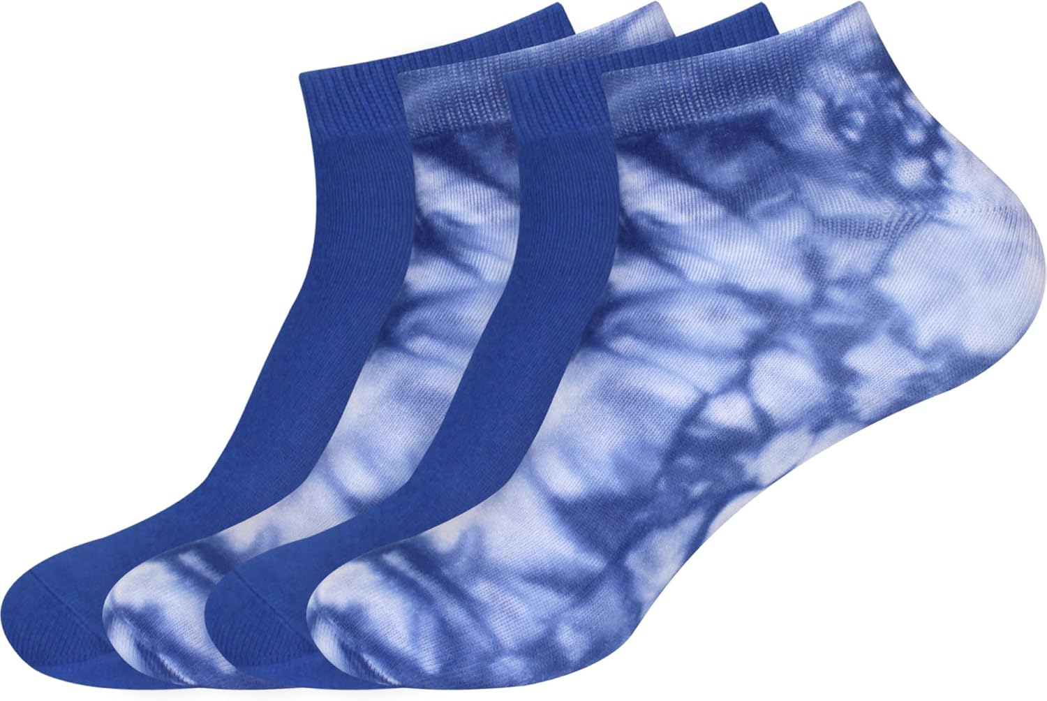 Women's Rayon from Bamboo Fiber Colored Sports Superior Wicking Athletic Ankle Socks - 4 Pair Value Pack